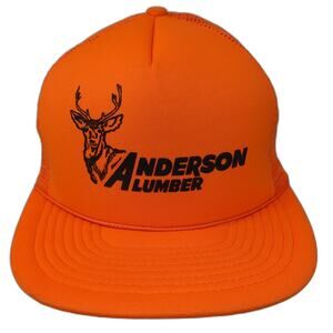 Anderson Lumber Snapback Trucker Hat Orange OS Adjustable Mesh Back Rope Mohr's